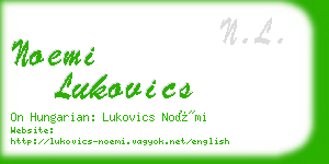 noemi lukovics business card